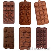 6 Pack nonstick value pack molds of Flower  Leaf  Duck  purse and more baking molds for Candy Chocolate Soap (Ships From USA) - B07228147R